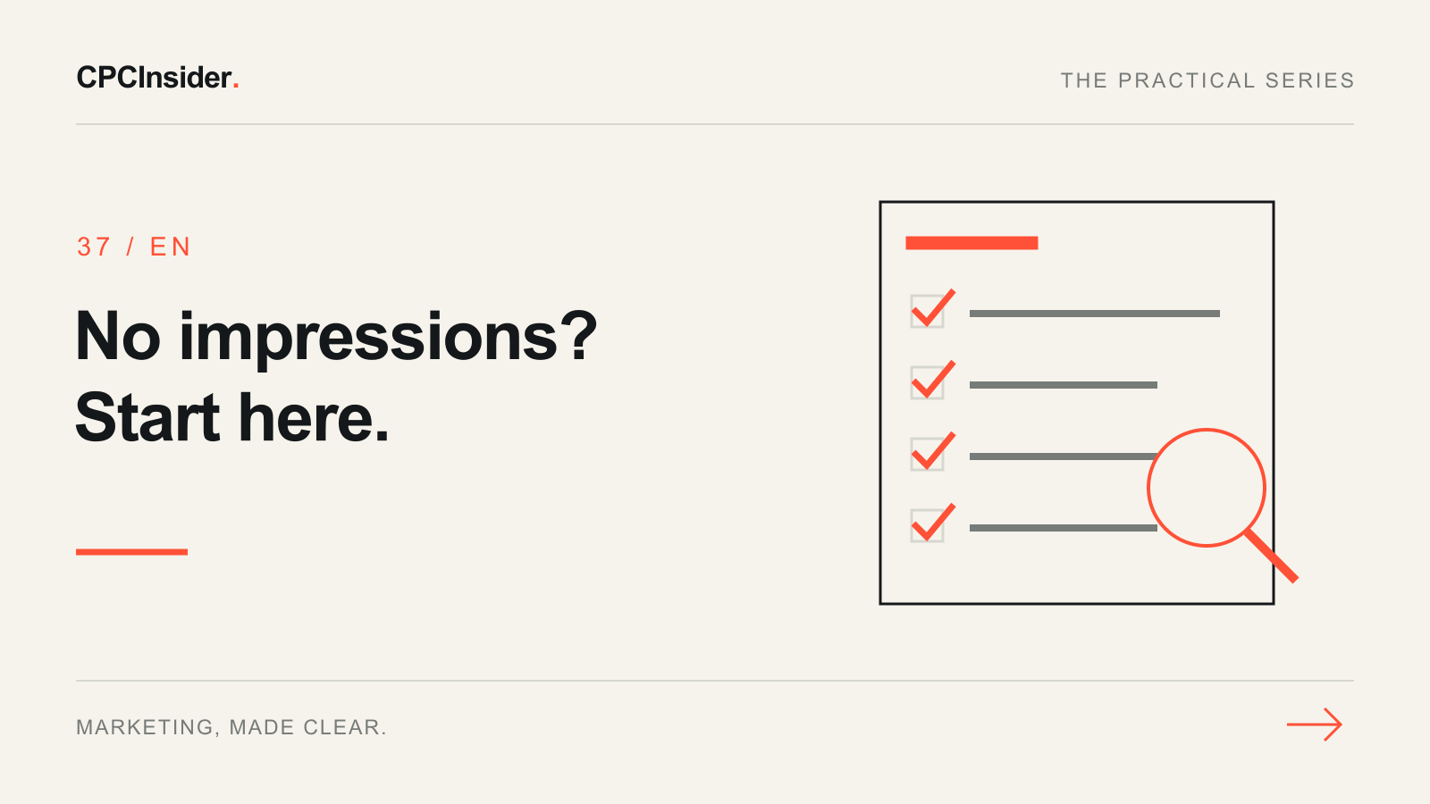 Editorial illustration: No impressions? Start here.