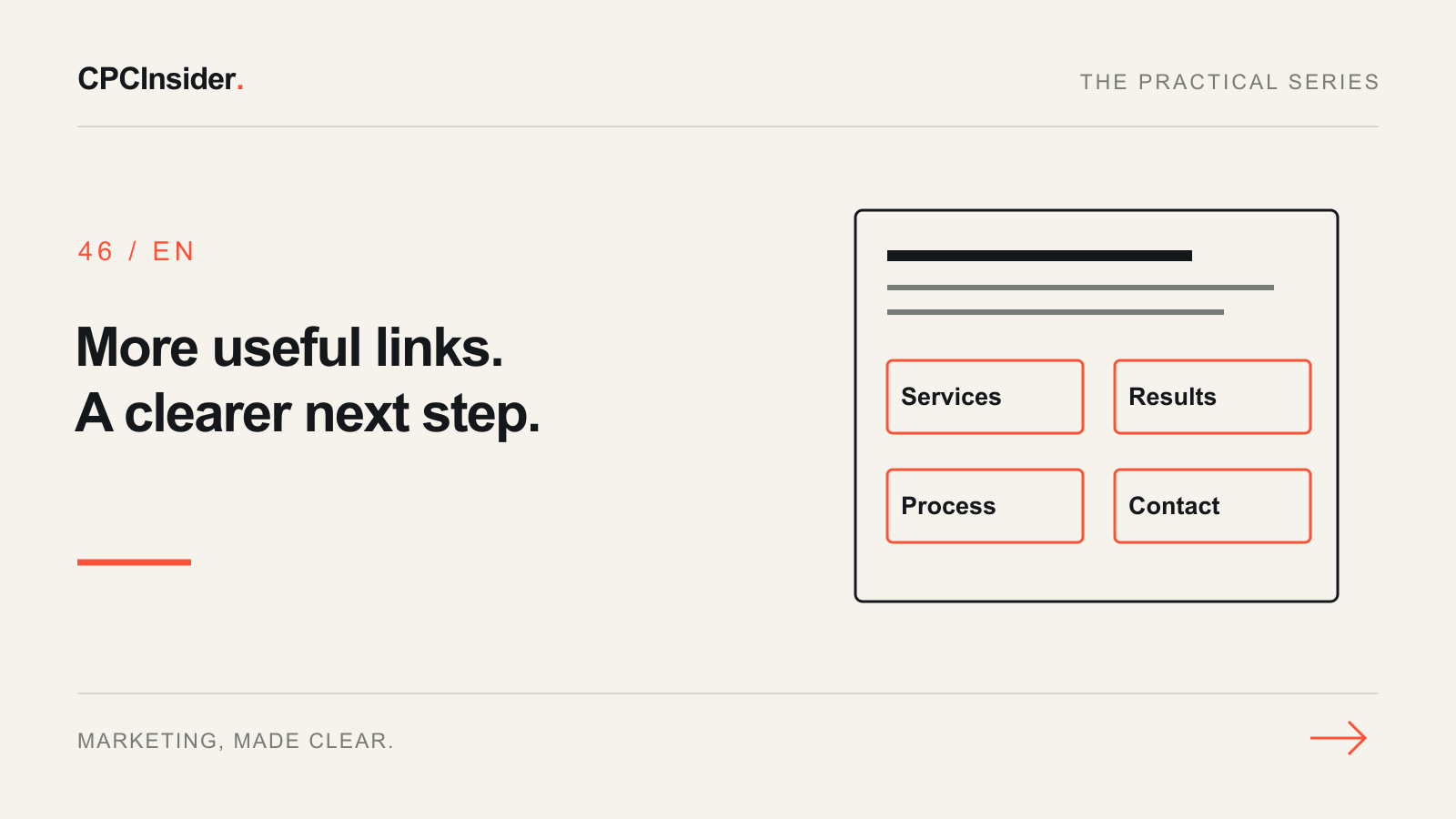 Editorial illustration: More useful links. A clearer next step.