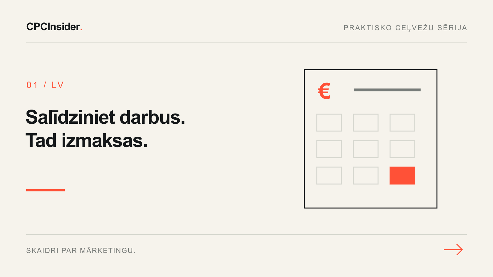 Redakcionāla ilustrācija: Salīdziniet darbus. Tad izmaksas.