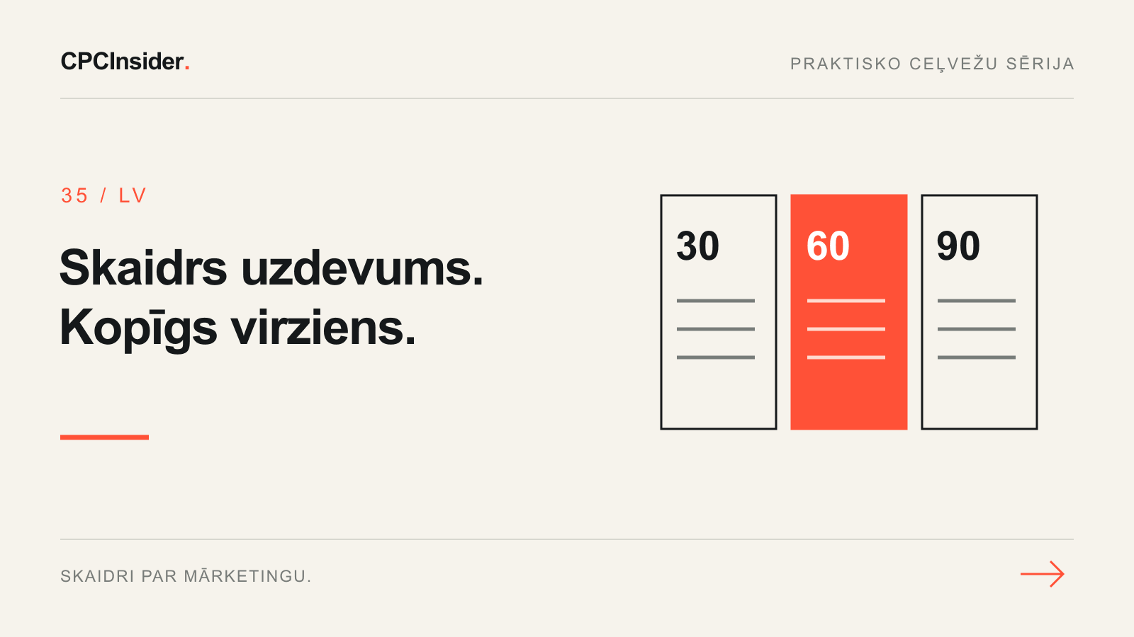 Redakcionāla ilustrācija: Skaidrs uzdevums. Kopīgs virziens.