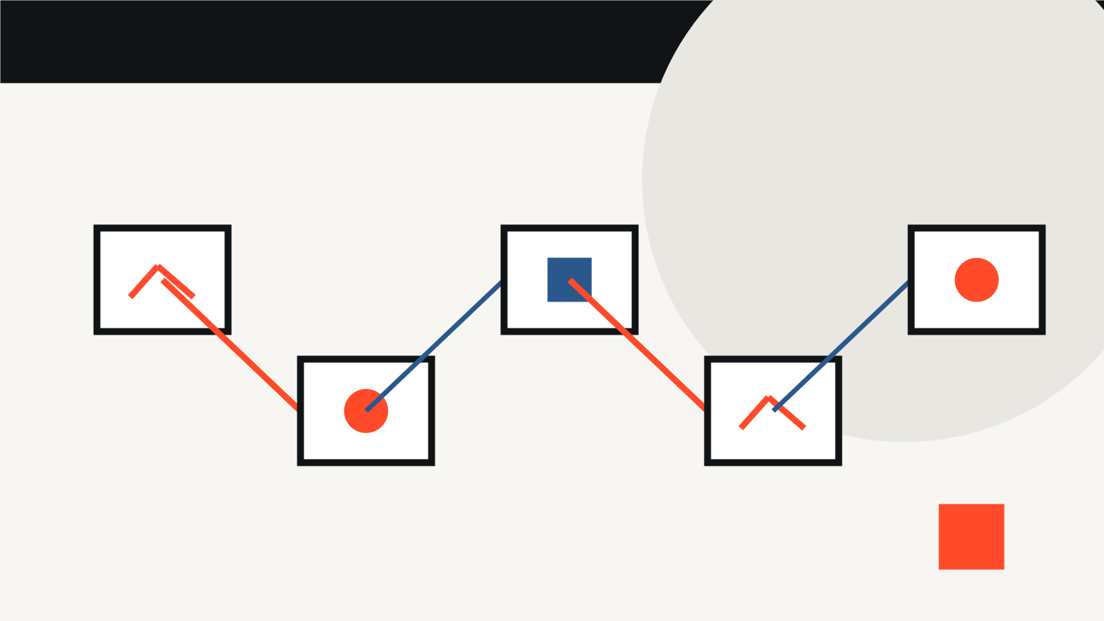 Abstract search and conversion paths representing Google Ads lead generation